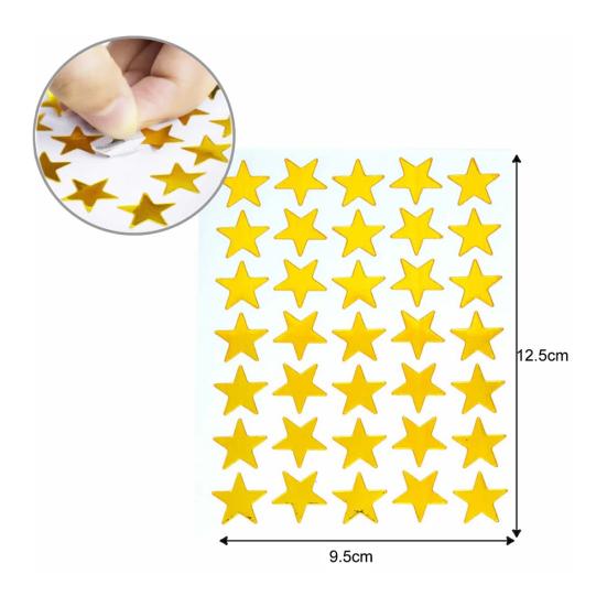 350Pcs Children Lovely Five-pointed Star Stickers Self-adhesive Labels Decor