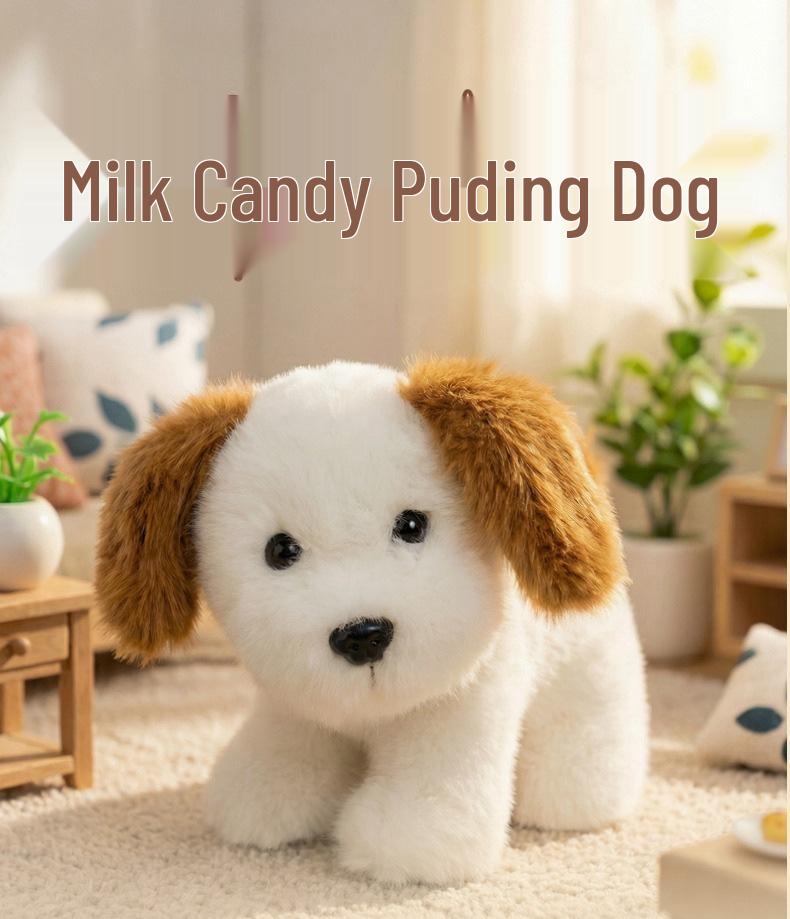 Adorable Milk Candy Dog Plush Toy - Cute Simulation Dog Doll for Kids' Birthdays