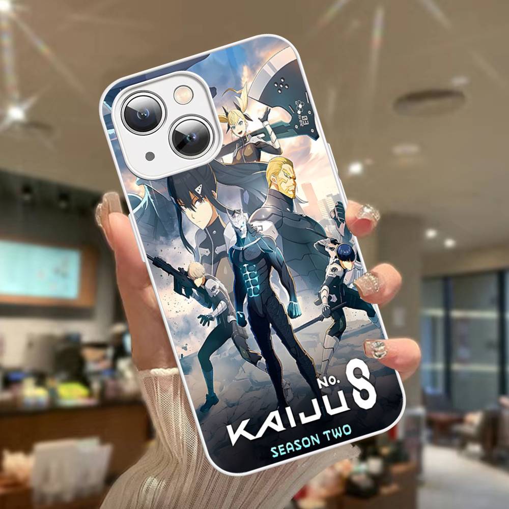 Classic Anime K-kaiju No8 For IPhone 14 13 12 Mini 11 Pro XS Max X XR 14 Plus Tempered Glass Cover
