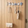 Strand Holz Wandhaken Sommer Ozean Thema Handtuchhalter mit 6 Haken für Badezimmer Schlafzimmer Küche Dekorativer Organizer für Mäntel Schürzen Hüte