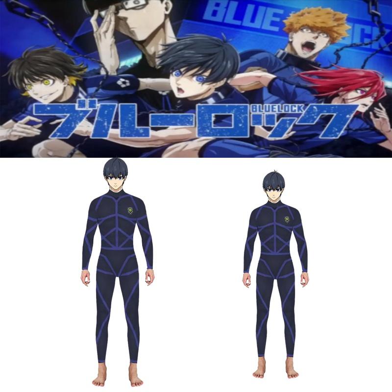 Blue Training Lock Uniform Isagi Yoichi Jumpsuit Cosplay Costume Suit Carnival