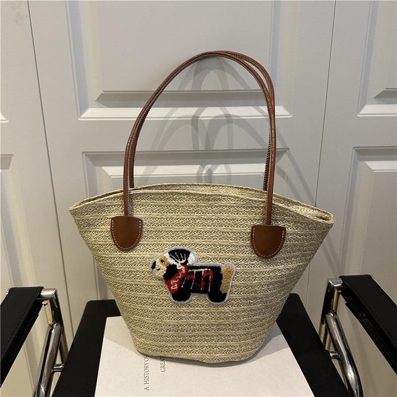 Beach Tide Niche Casual Women's Spring Commuting Large-capacity Straw Woven Bag Women's Shoulder Tote Bag