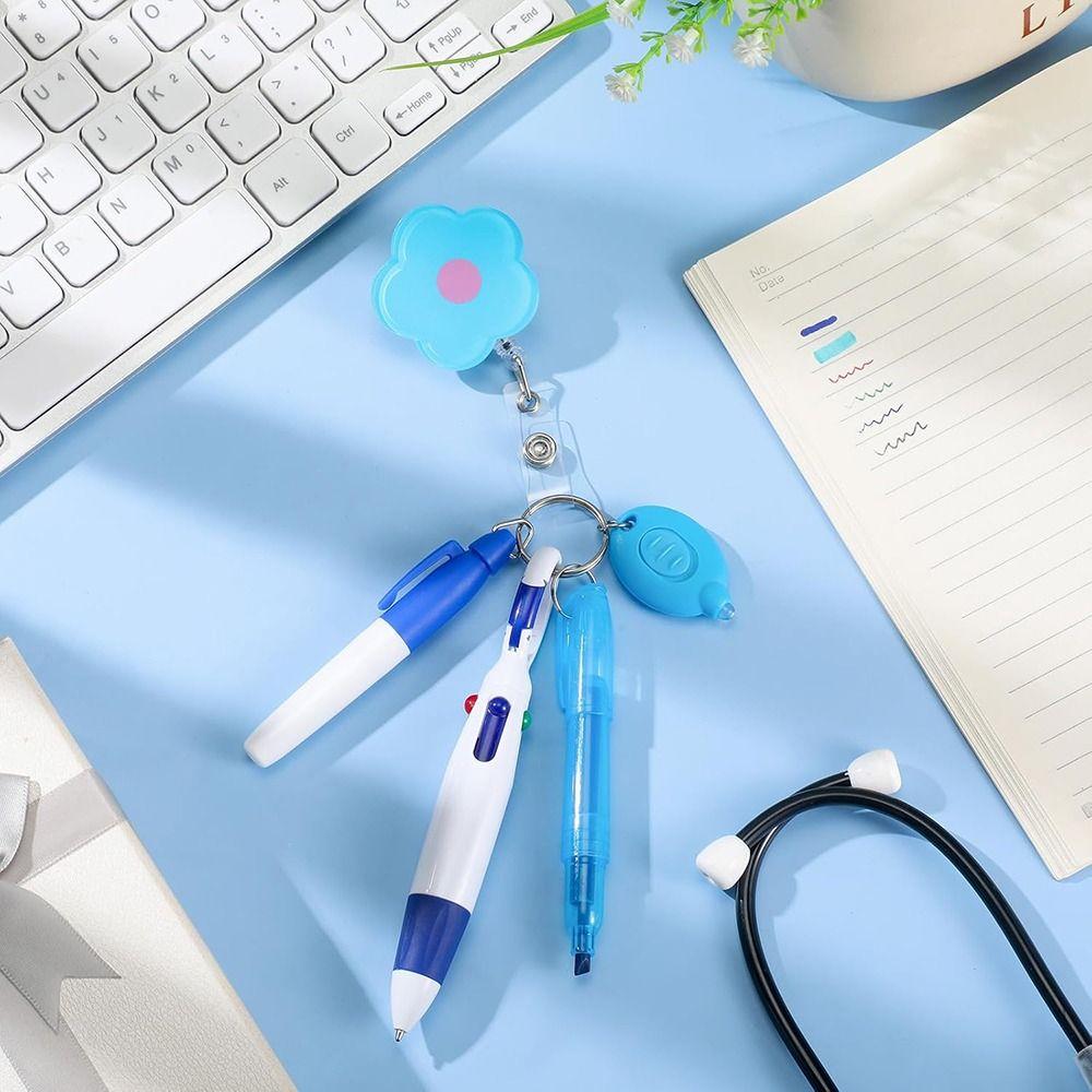 Abnehmbares Krankenschwestern-Ausweis-Set Einziehbarer Krankenschwestern-Ausweisclip Tragbarer Markierstift