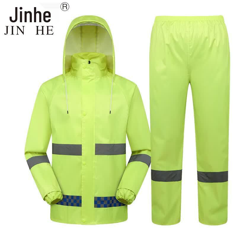 Reflective Split Rain Suit for Outdoor Work