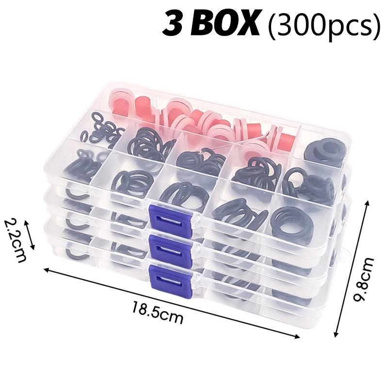 Rubber Faucet Gasket O-Ring Kit Valve Threaded Pipe Hose Silicone Washers Seal O Ring for Plumbing Plug Repair Assortment Set