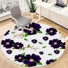 1PC Purple Flower Print Chair Carpet for Office, Indoor Non-Slip Washable Carpet, Soft Comfortable Mat For Office Room Yy250930267