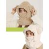 1 Stück Bärenförmige Winter Lei Feng Mütze Warm Integriert Verdicken Schal Fleecegefüttert Plüschmütze Maske
