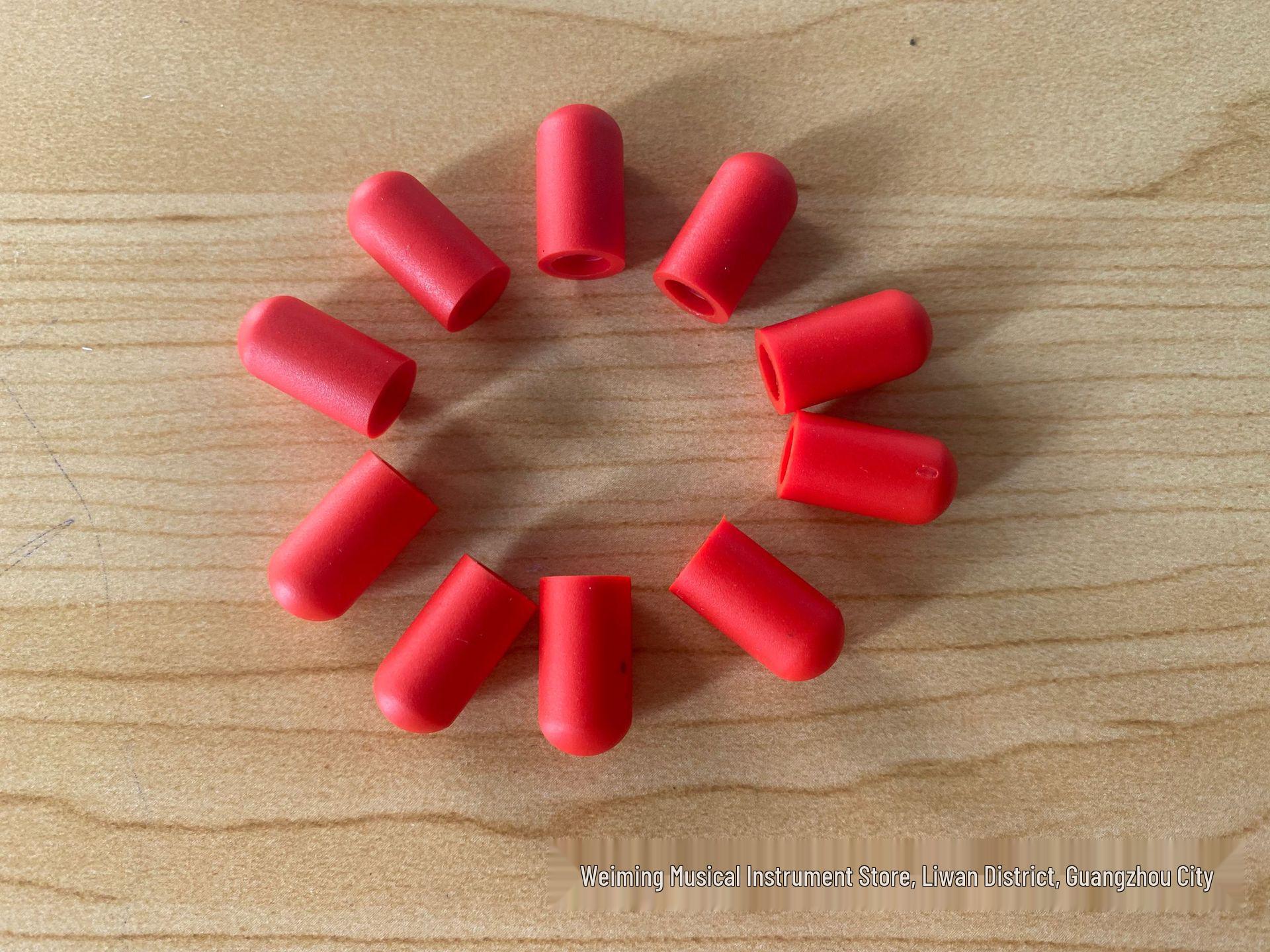 

Silicone Drumstick Head Protectors & Sleeves - 10-Pack Covers & Accessories 10-Pack червоний
