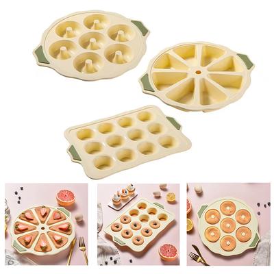 Silikon Kuchenform Antihaft Hitzebeständig Lebensmittelqualität Backgerät Backen Cupcakes Donuts Käsekuchenstücke Ofenblech
