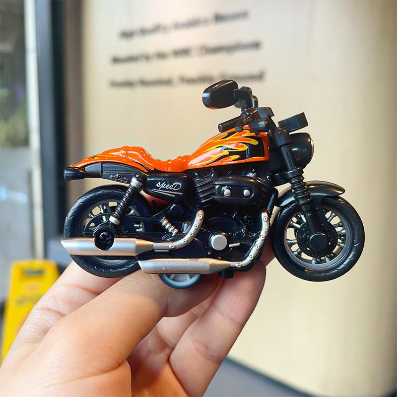 

Cute Cartoon Motorcycle Keychain Chic Plastic Decoration Bag помаранчевий