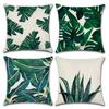 Monstera Leaf Square Linen Pillow Case Cushion Cover Sofa Bed Car Office Decor