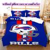 football Logo Pattern Bedding Quilt Set Quilt Cover Pillowcase Home Decoration Birthday Gift (1*duvet cover+ 2*pillowcase, without core)