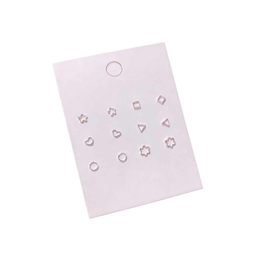 Minimalistisches Hohlgeometrisches Ohrring-Set für Damen – Vielseitige Ohrknorpel-Stecker für den täglichen Weg zur Arbeit und für Studenten