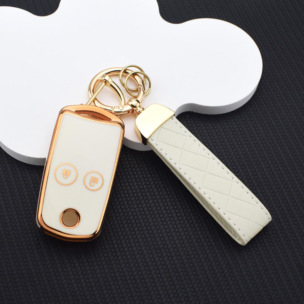 For Honda Acura 2/3 Button Flip Key Cover Shockproof TPU Case Fit For Civic Accord CR-V HR-V Odyssey TL TSX Key Holder Ring