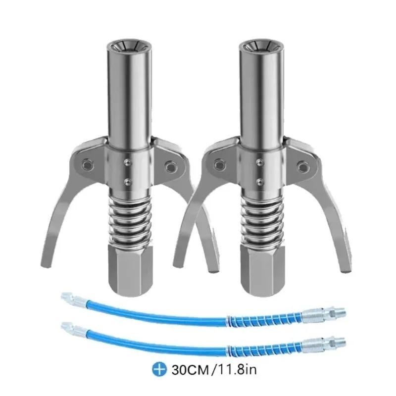 Oil Pump Filling Tool Mini Grease Gun Coupler 10000PSI Manual Grease Pump Head Syringe Lubrication Nozzle Injector Nipple