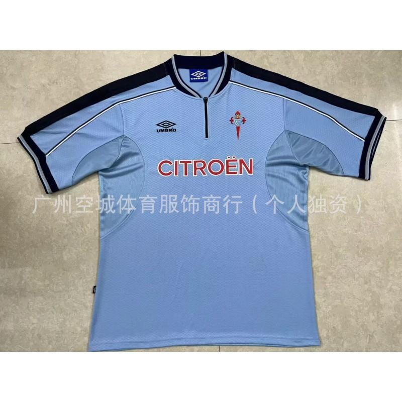 Retro Football Jersey 90s 90-97 Sporting Gijn Celta Vigo Rayo Vallecano Mlaga Short Sleeve Soccer Shirt