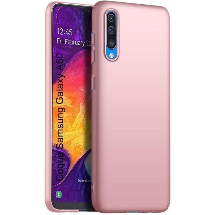 Coque - Samsung - A50 - Protection souple - Silicone ultra-léger - Couleur unie Rose