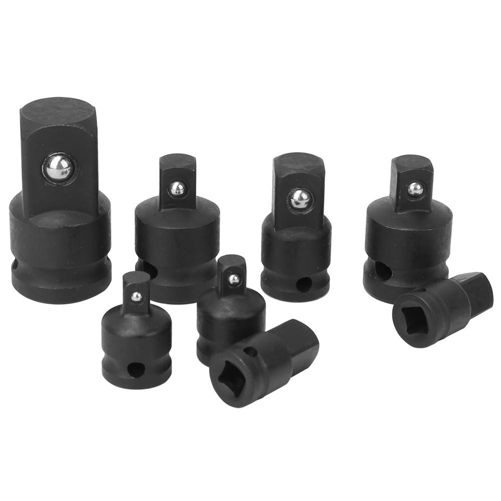 8 Stück Schwarz Stecknussadapter Reduzierstück CRV Schlagschrauber Konverter Set