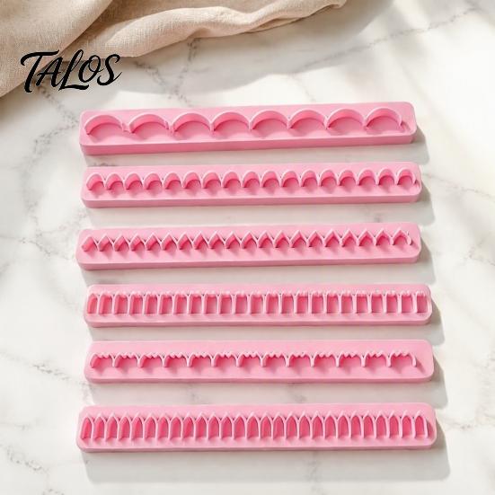Cake Decoration Cutters 6Pcs Polymer Clay Flower Petal Cutter, 6 Shapes 3D Making Professional Fondant Molds Tool, Handmade Plastic Crafting Tools for