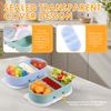 3 Pcs Silicone Snack Container 3 Compartments Reusable Salad Dressing Container with Clear Lid for Office Picnic Camping