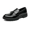 Mens Wide Width Dress Shoes Size 38-46 Brown Black PU Leather Brogue Loafer Business Casual