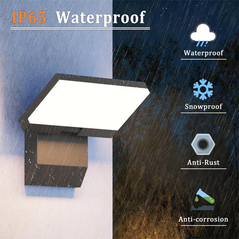 Modern LED Outdoor Wall Lamp Waterproof Motion Sensor Wall Light Foldable for Garden Courtyard Balcony Porch Home Decoration
