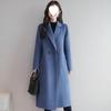New Coat Spring and Autumn Medium and Long Large Size Woolen Korean Version Loose Woolen Coat Women