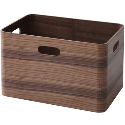 TSB-1(BR) Storage Box, Brown, Regular, Fully Assembled, Made of Natural Walnut Wood