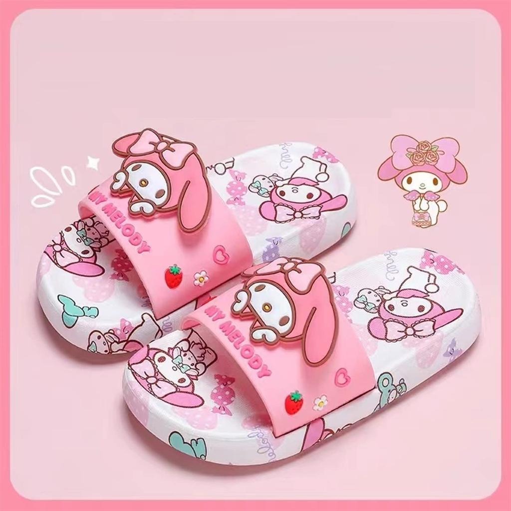Kuromi My Melody Hausschuhe Sandalen Kinder Babyschuhe Hausschuhe Hausschuhe Indoor Toilette Amphibisch Leise Mädchen Jungen Charakter Niedlich Stilvoll Mein Rutschfest