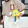 Cute Plush Cartoon Shoulder Bag With Zipper Pouch For Daily Use