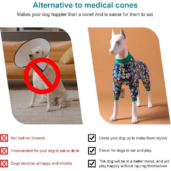 LovinPet Dog Pajamas Large Size Dog, Big Dog Clothes, Post Surgery Onesie, Lightweight Fabric Pitbull Pullover Pajamas, Puppy Pajama, Pitbull