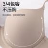 Large Size Underwear, Large Breasts, Small Anti-sagging Women's Seamless and Thin Soft Steel Rings Gather Bras, Bras