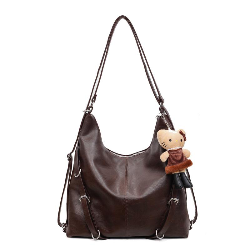 

Retro fashion casual tote bag women s 2025 autumn and winter new large-capacity backpack to work commuter women s bag Without pendant