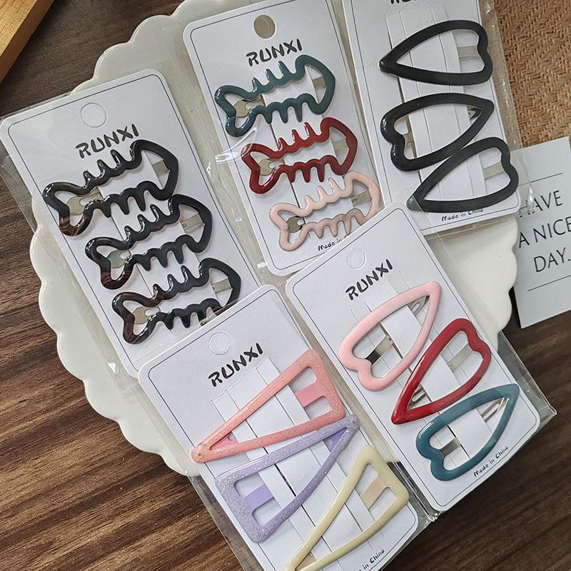 3 szt. Urocze Rybki Serce Klipsy do Włosów BB Spinki Krab dla Dziewczynek Kobiet Dziecka Prezent na Święta Akcesoria do Włosów Nakrycie Głowy Ozdoba