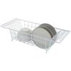 Over the Sink Dish Rack Space Saving Drainer Kitchen Accessory Drying Rack Stainless Steel Storage Solution Open Wire Design