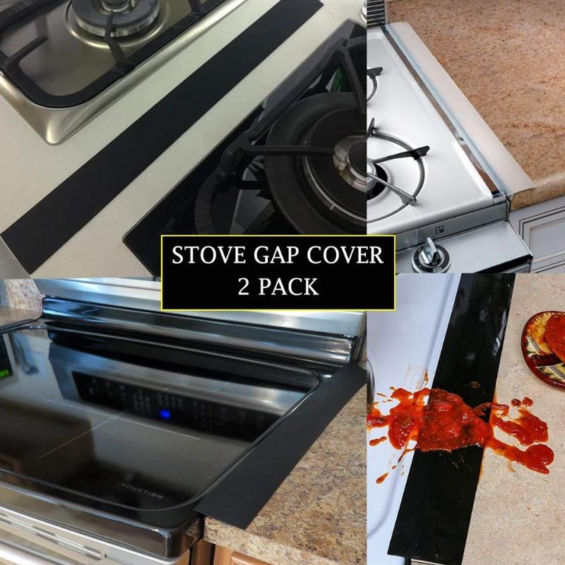 Silicone Kitchen Stove Counter for Gap Cover Long & Wide for Gap Filler Seals Spills Between Stovetops, Heat-Resistant (