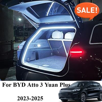 For BYD Atto 3 Yuan Plus 2025 2024 Car Rear Trunk Brighten LED Strip Lighting Waterproof Flexible Accessories