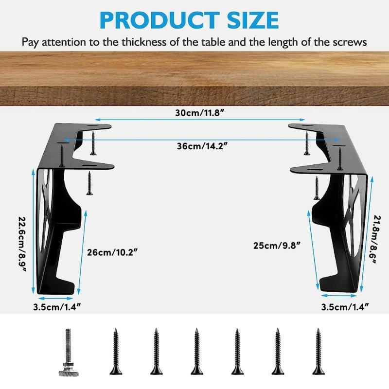 Game Console Under Desk Storage Rack for P5 Disc & Digital Edition Controller Organiser Bracket Holder Stand Accessory