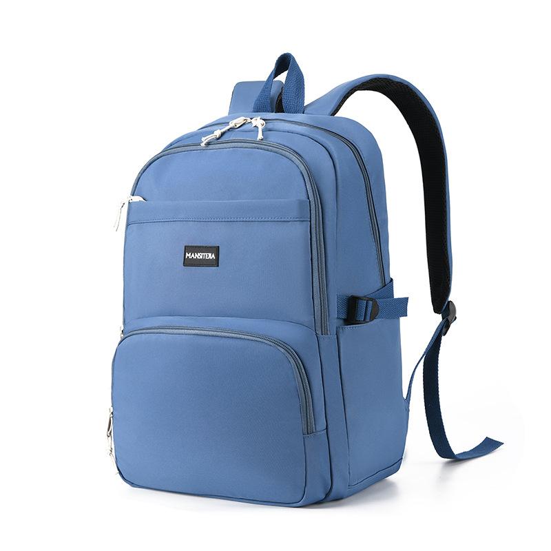 

Школьный рюкзак для студенток колледжа, новые модели большой вместимости для мальчиков, учеников средней и старшей школы, с функцией снижения нагрузки и защиты позвоночника небесно-голубой