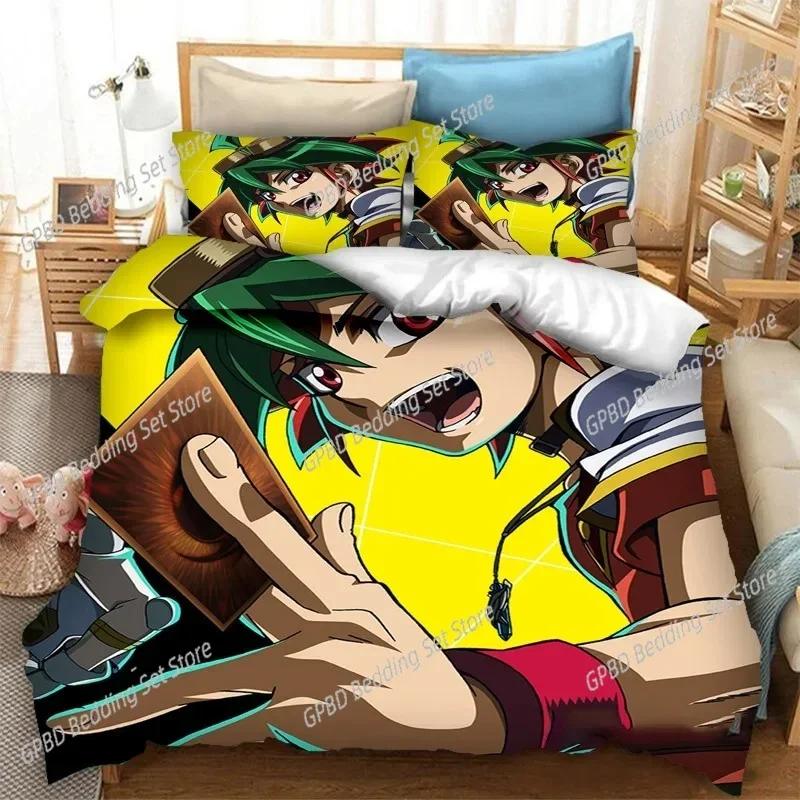Anime Yu Gi Oh Duel Yugi Beding Set 3D Printed Suitable for Bedrom Soft Duvet Cover Set With Pilowcases Children Kids Home Textile