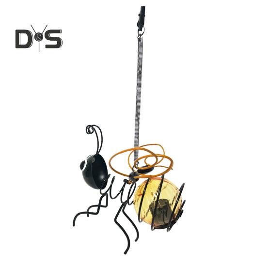 

Лампа-имитатор насекомых, подвесная лампа на солнечных батареях для украшения сада, светодиодная наружная лампа от насекомых с пружинами, солнечные гирлянды для балкона на заднем дворе золотистый