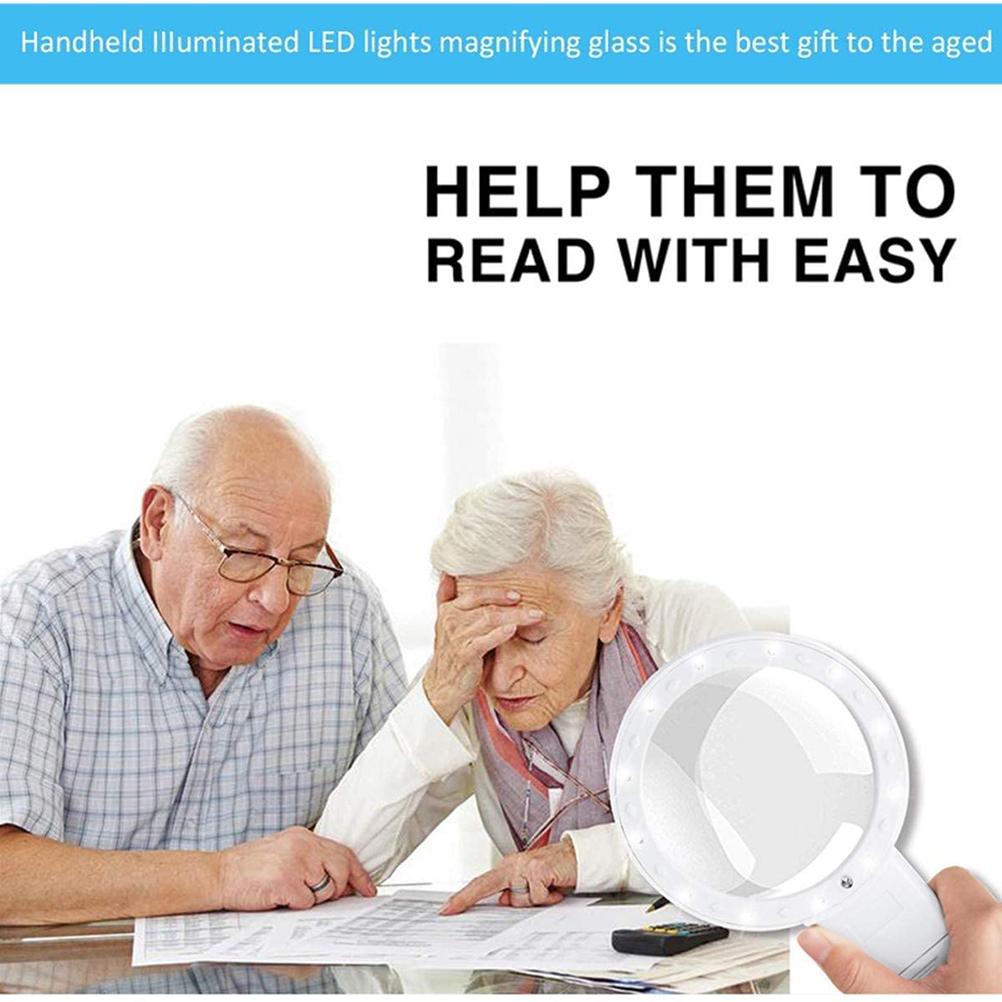 30X LED Magnifier Magnifying Glass with Light Handheld Magnifying Glass