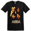 T-shirt Ritratto ABBA Gruppo Pop Retro Quattro Membri Grafica Tee Fan Concerto