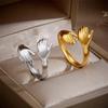 Anello Creativo Abbraccio Mano Acciaio Inossidabile 316L Design Donna Ragazze Anello Aperto Gioiello da Festa Regalo