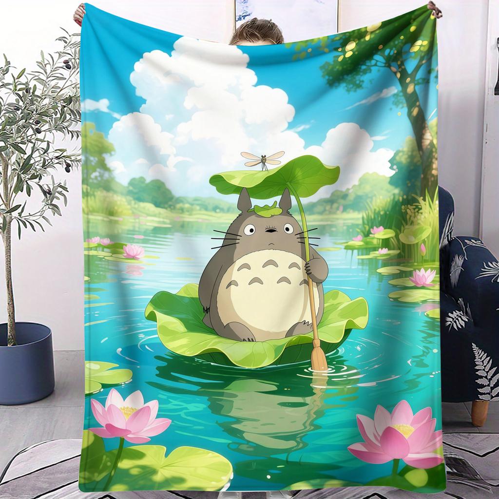 Hayao Miyazaki Classic Anime Blanket For Office Travel Comfort Leisure Camp Travel Multifunctional Universal Blanket Fan Gift
