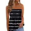 Tube-Tops für Damen, süßes, sexy, schulterfreies, ärmelloses T-Shirt mit Aufdruck