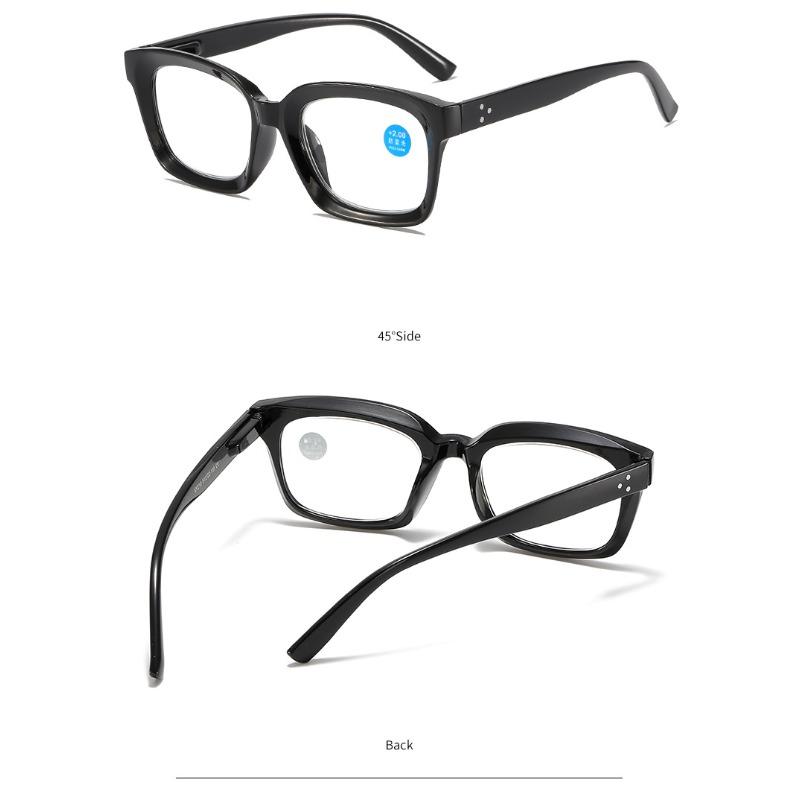 New Oversized Reading Glasses for Women Men Anti Blue Light Eyewear Suitable Reading Presbyopia Eyeglasses Diopter 0+ 4.0