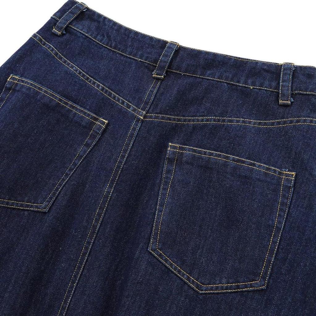 2024 Herbst/Winter Retro Jeansrock: Mittelhohe Taille, Baumwolle, Ballon-Silhouette, Europäischer & Amerikanischer Stil.