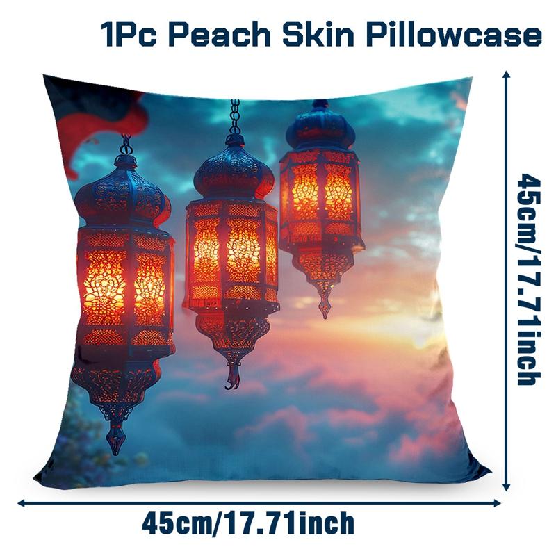 45x45cm EID Cushion Cover Ramadan Decoration For Home Eid Mubarak Islamic Muslim Party Eid al-Fitr Ramadan Kareem Eid AL Adha