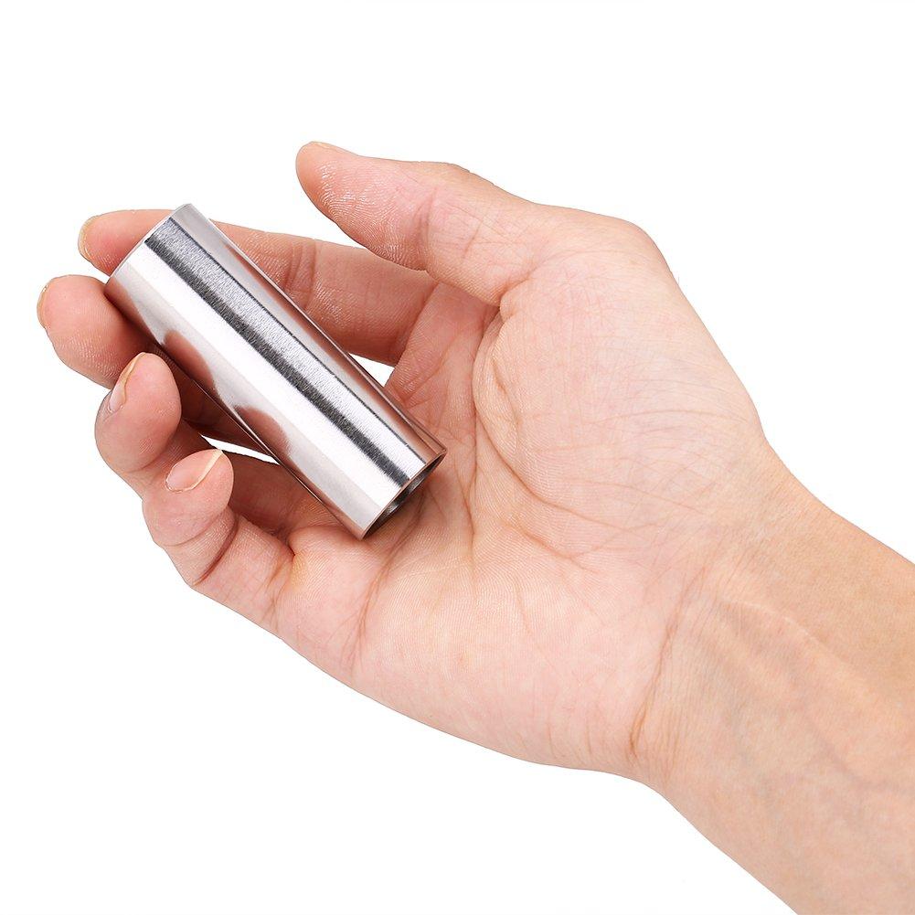 Bottleneck kytarový slide, kytarové příslušenství s protiskluzovým válcovým tónovým barem, nezbytnost pro bottleneck hru, vyrobený z nerezové oceli a